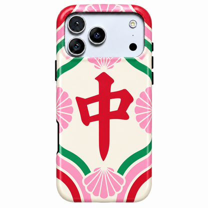 Blush Center | Pink & Red Mahjong Phone Case — view 1