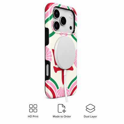 Blush Center | Pink & Red Mahjong Phone Case — view 3