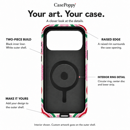 Blush Center | Pink & Red Mahjong Phone Case — view 10
