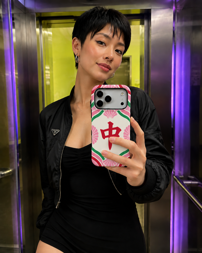 Blush Center | Pink & Red Mahjong Phone Case — view 15