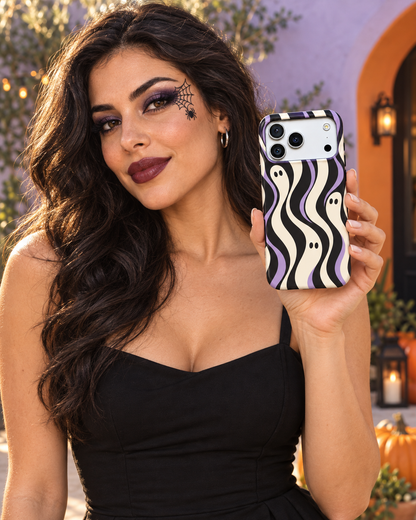 Wavy Spirits | Purple Ghost Phone Case