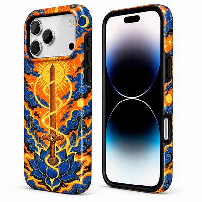 Celestial Blade | Orange & Blue Mythic Phone Case — view 2
