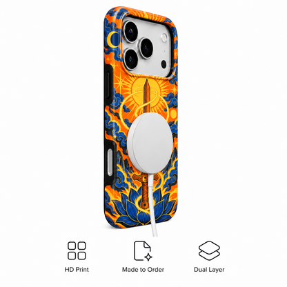 Celestial Blade | Orange & Blue Mythic Phone Case — view 3