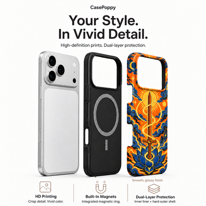 Celestial Blade | Orange & Blue Mythic Phone Case — view 4