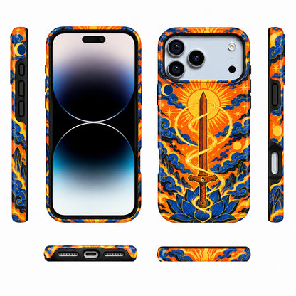 Celestial Blade | Orange & Blue Mythic Phone Case — view 5