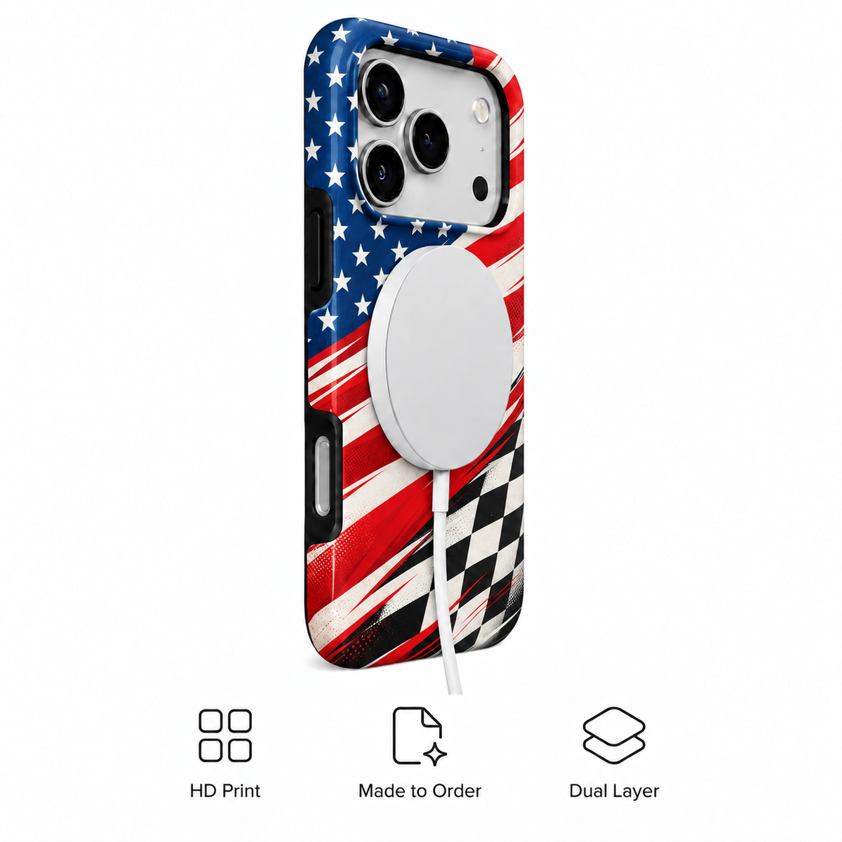Checkered Liberty Phone Case — view 3