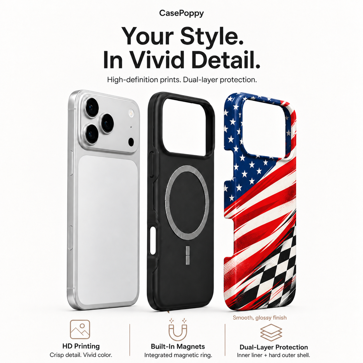 Checkered Liberty Phone Case — view 4