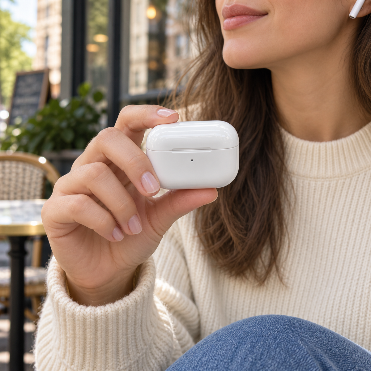 Cloud Shell | White Earbud Case — view 4