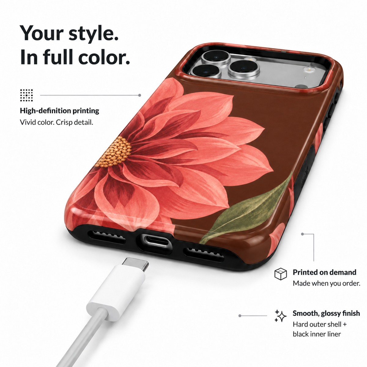 Coral Bloom B Phone Case — view 6