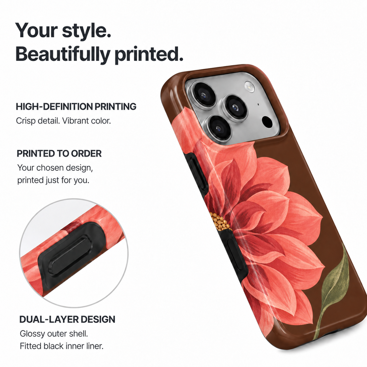 Coral Bloom B Phone Case — view 8