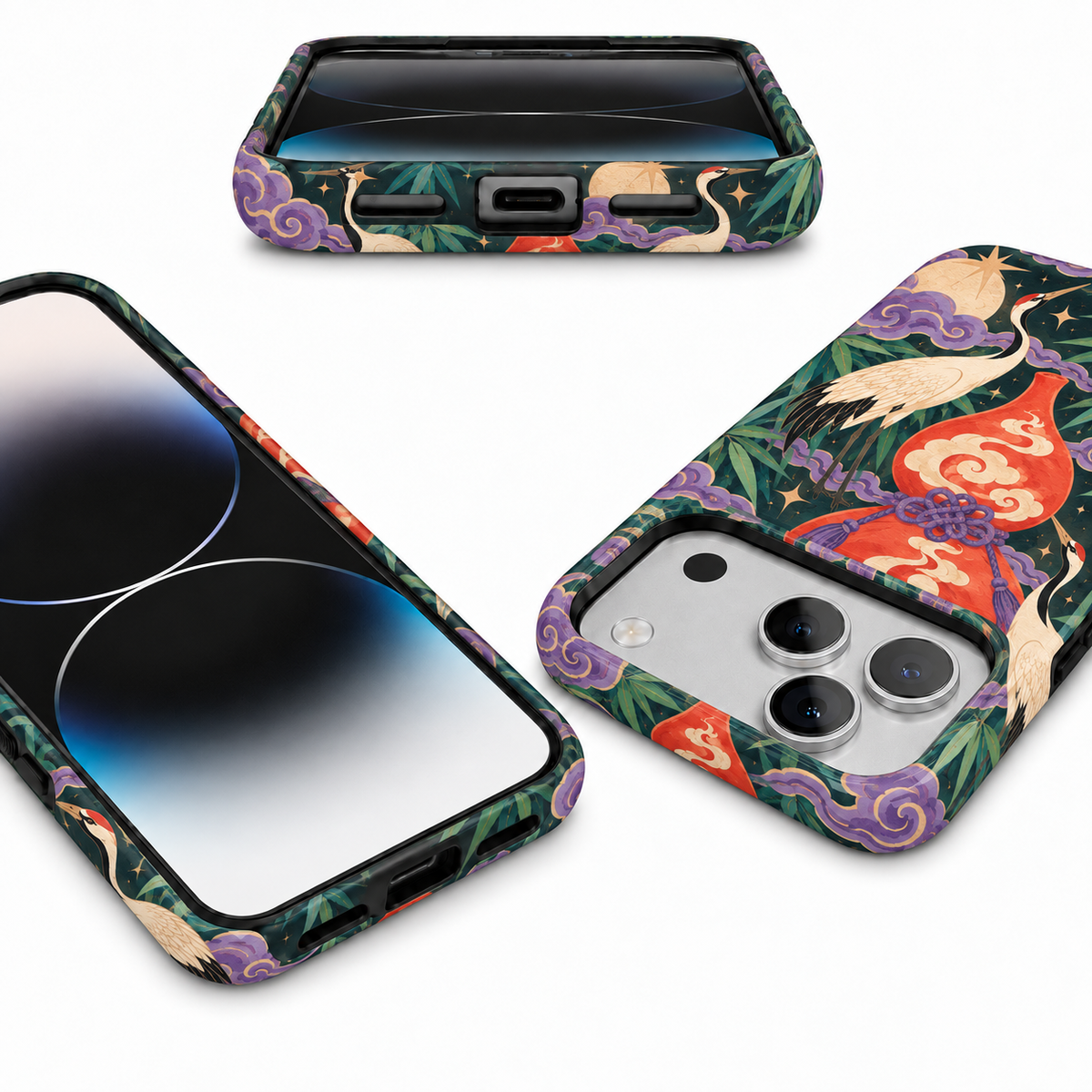 Crane & Gourd | Dark Botanical Phone Case — view 9
