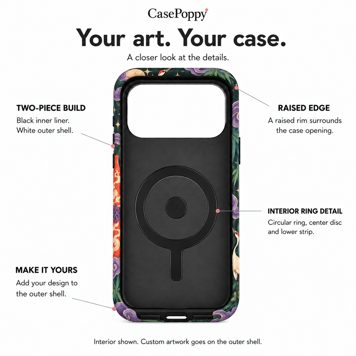 Crane & Gourd | Dark Botanical Phone Case — view 10