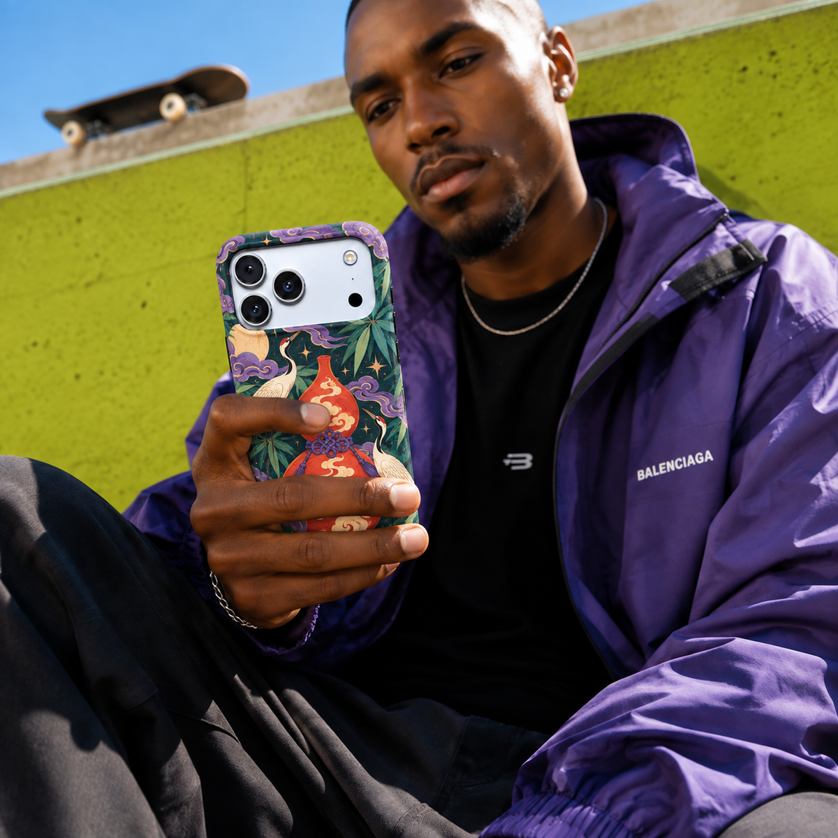 Crane & Gourd | Dark Botanical Phone Case — view 13