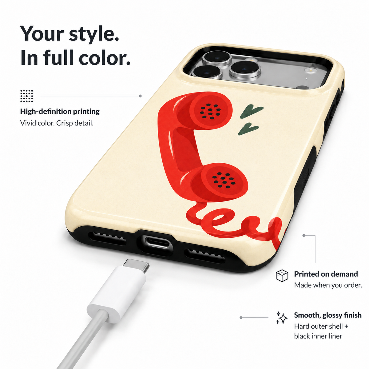 Crimson Receiver A Phone Case — view 6