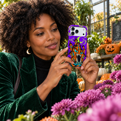 Crooked Manor | Purple Haunted House Phone Case — view 14