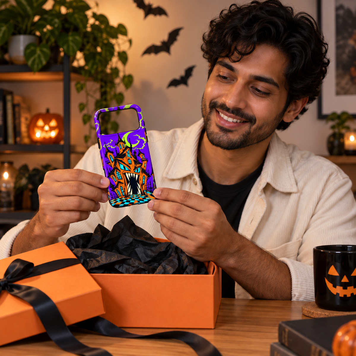 Crooked Manor | Purple Haunted House Phone Case — view 15