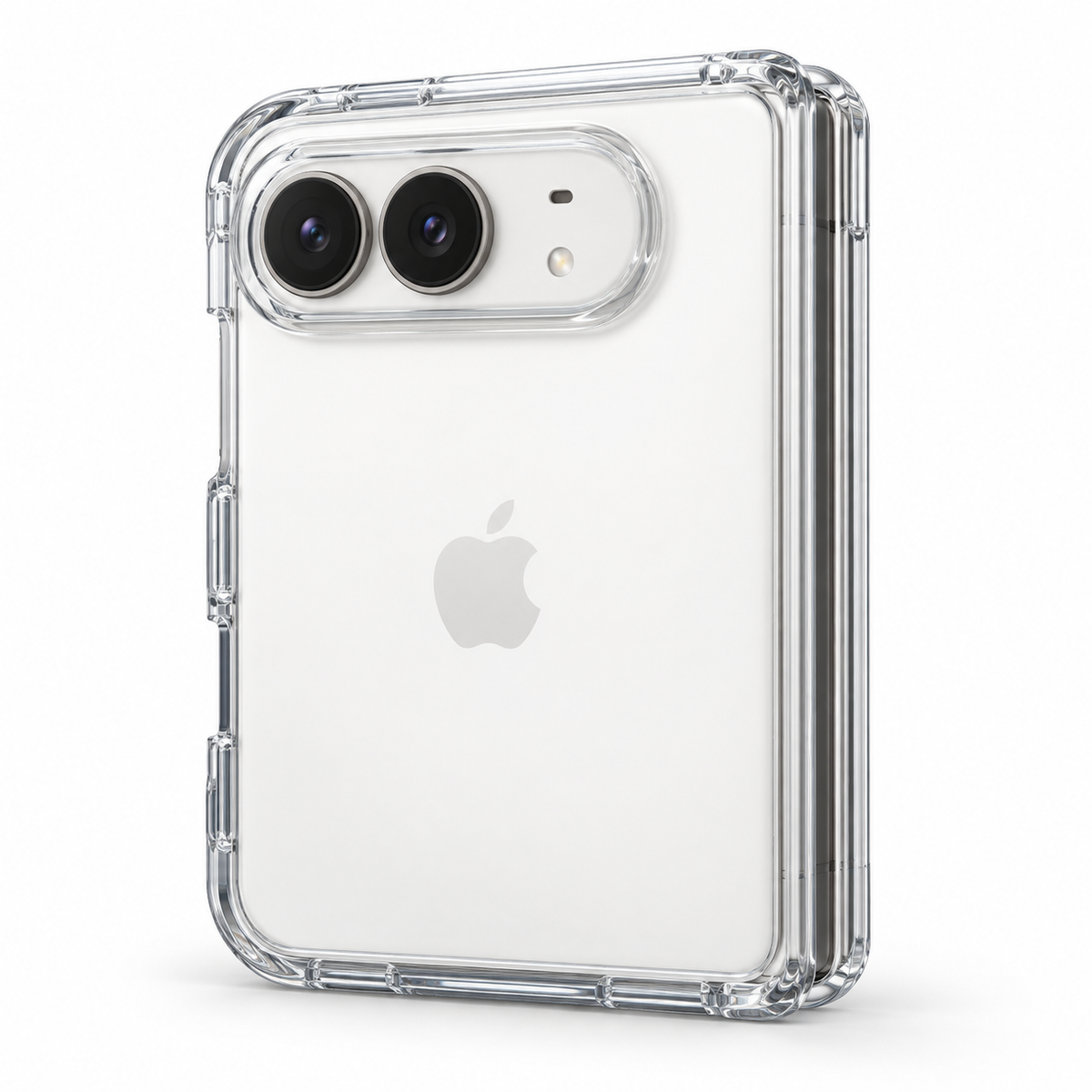 Crystal Fold | Custom Clear iPhone DUO Case — view 1