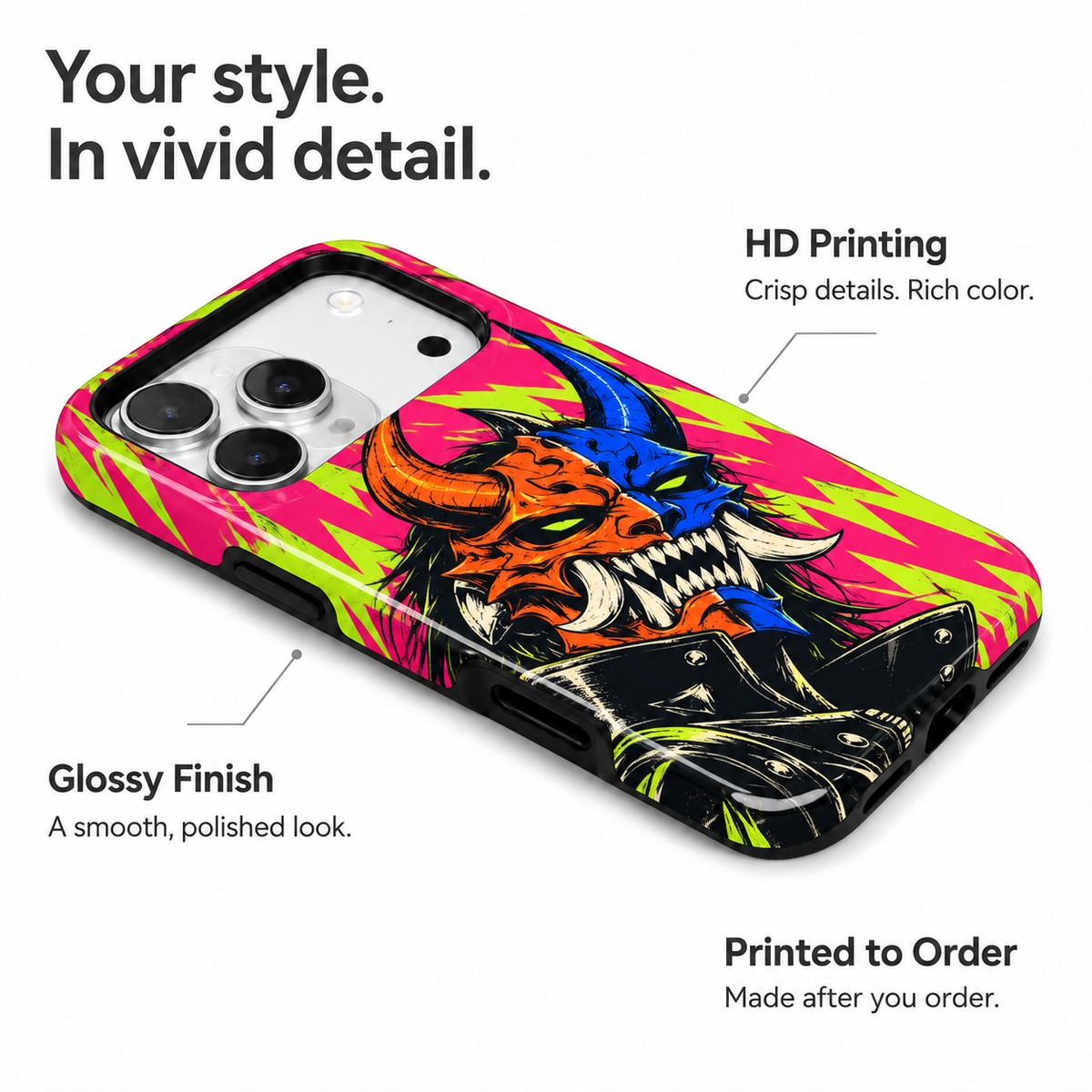 Double Horn Demon Phone Case — view 13