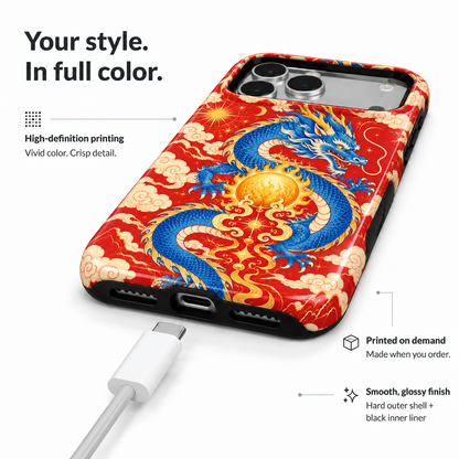 Dragonfire Pearl | Red Mythic Dragon Phone Case — view 6