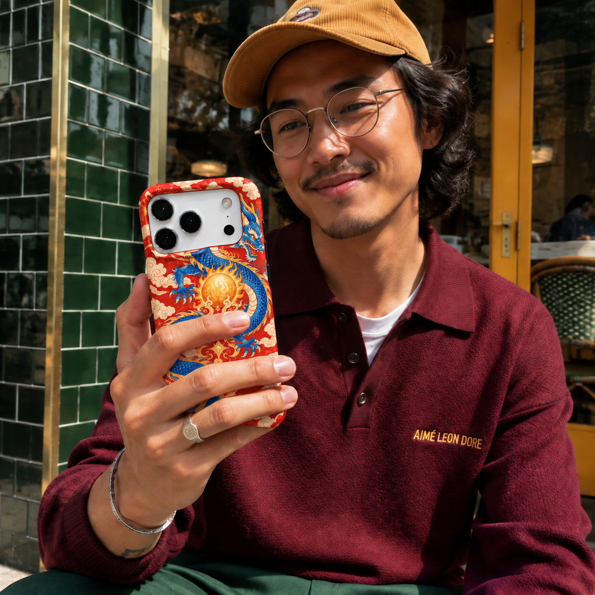 Dragonfire Pearl | Red Mythic Dragon Phone Case — view 13
