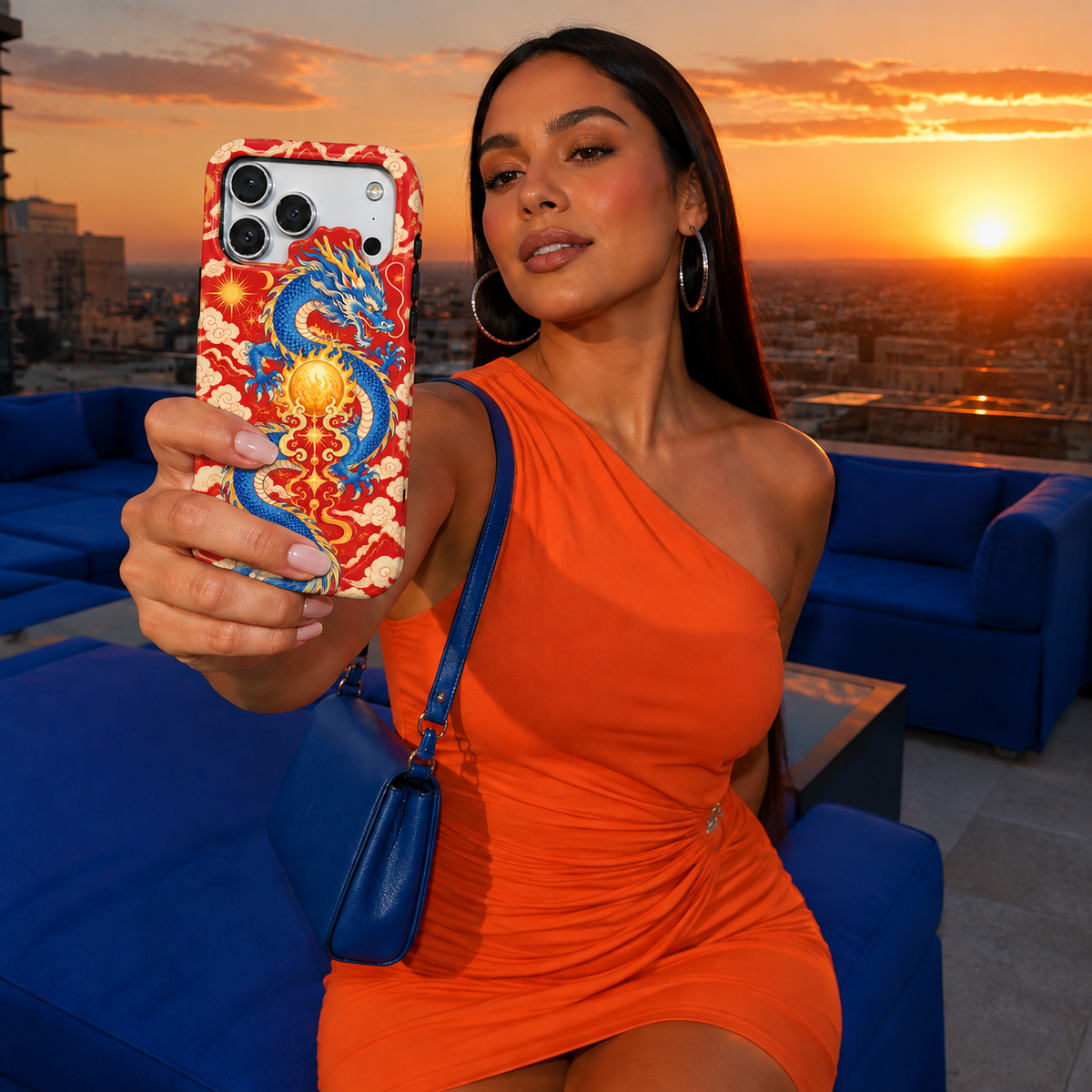 Dragonfire Pearl | Red Mythic Dragon Phone Case — view 14