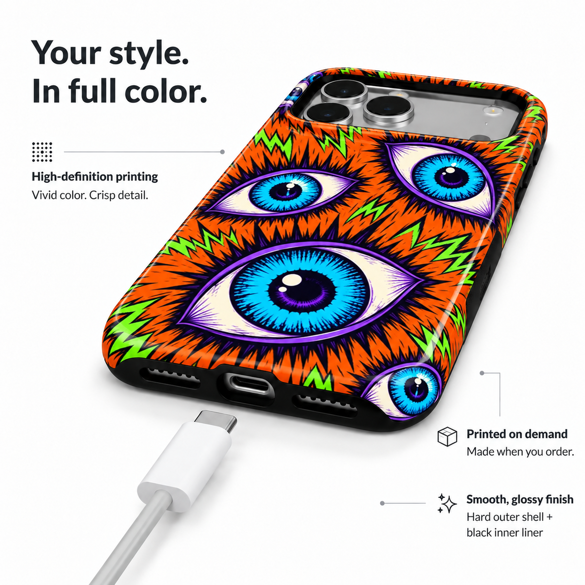 Electric Eyes Phone Case — view 6