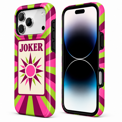 Electric Joker | Pink & Green Mahjong Phone Case — view 2