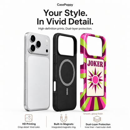 Electric Joker | Pink & Green Mahjong Phone Case — view 4