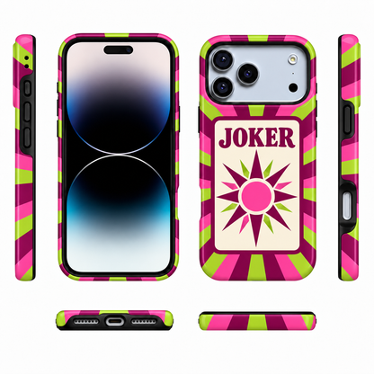 Electric Joker | Pink & Green Mahjong Phone Case — view 5