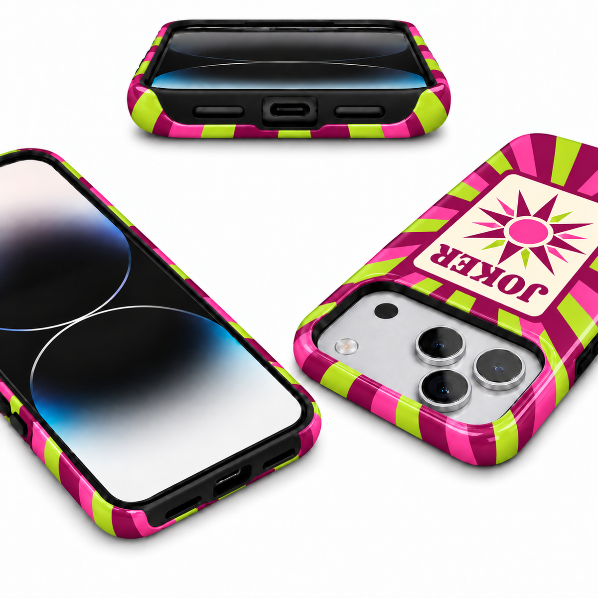 Electric Joker | Pink & Green Mahjong Phone Case — view 9