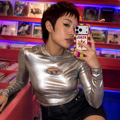 Electric Joker | Pink & Green Mahjong Phone Case — view 12