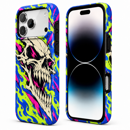 Electric Revenant | Neon Skull Phone Case — view 2