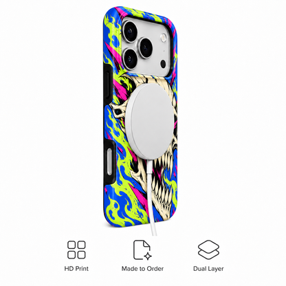 Electric Revenant | Neon Skull Phone Case — view 3