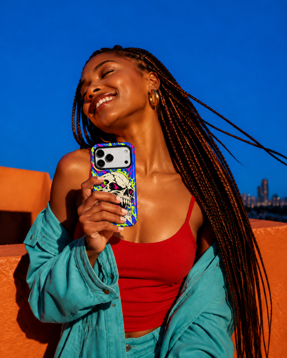 Electric Revenant | Neon Skull Phone Case — view 14