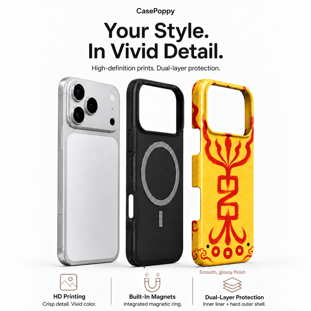 Ember Crest | Yellow Talisman Phone Case — view 4