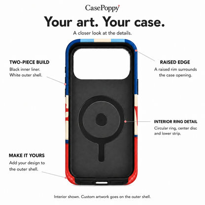 Blue and red dragon mahjong phone case, view 2