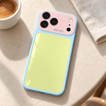 Glossy colorblock phone case in playful colors, view 6