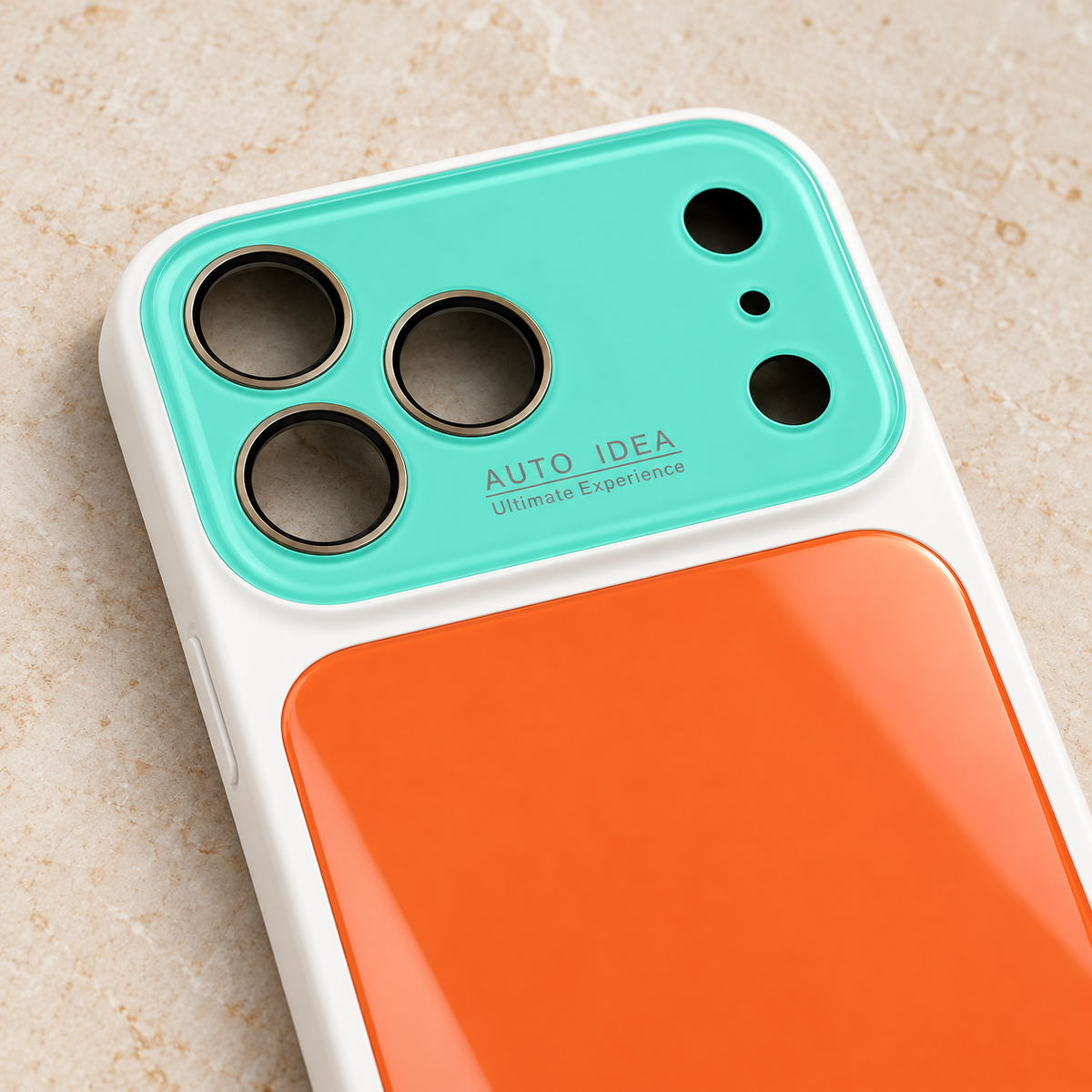 Glossy colorblock phone case in playful colors, view 8