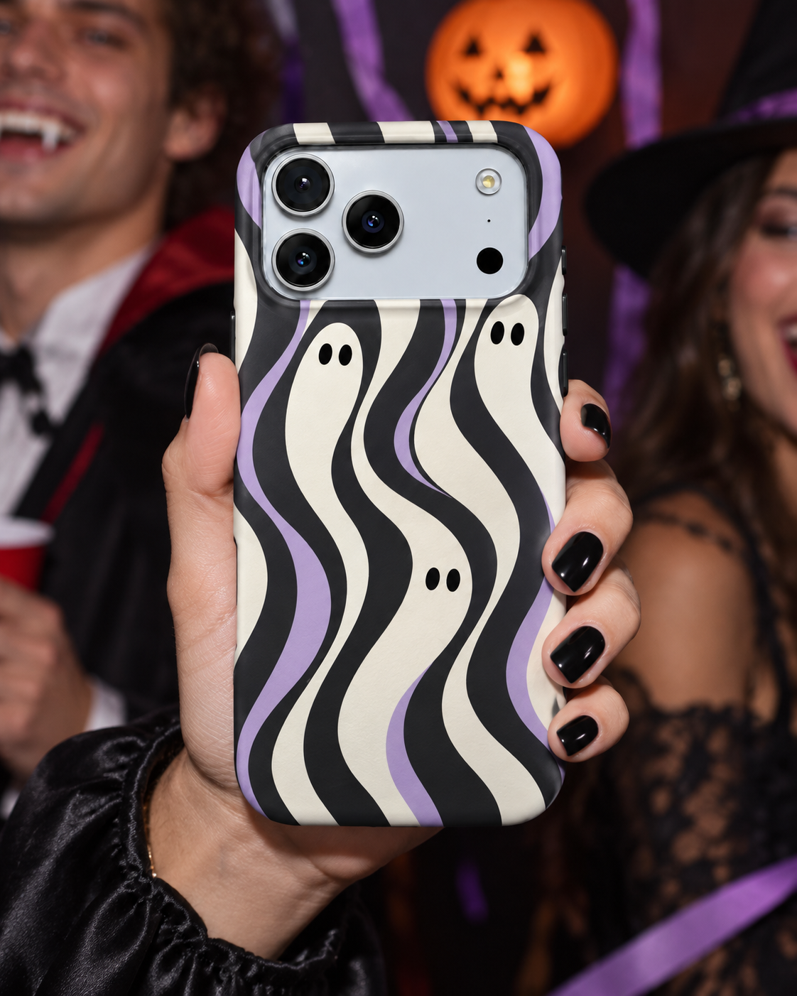 Wavy Spirits | Purple Ghost Phone Case