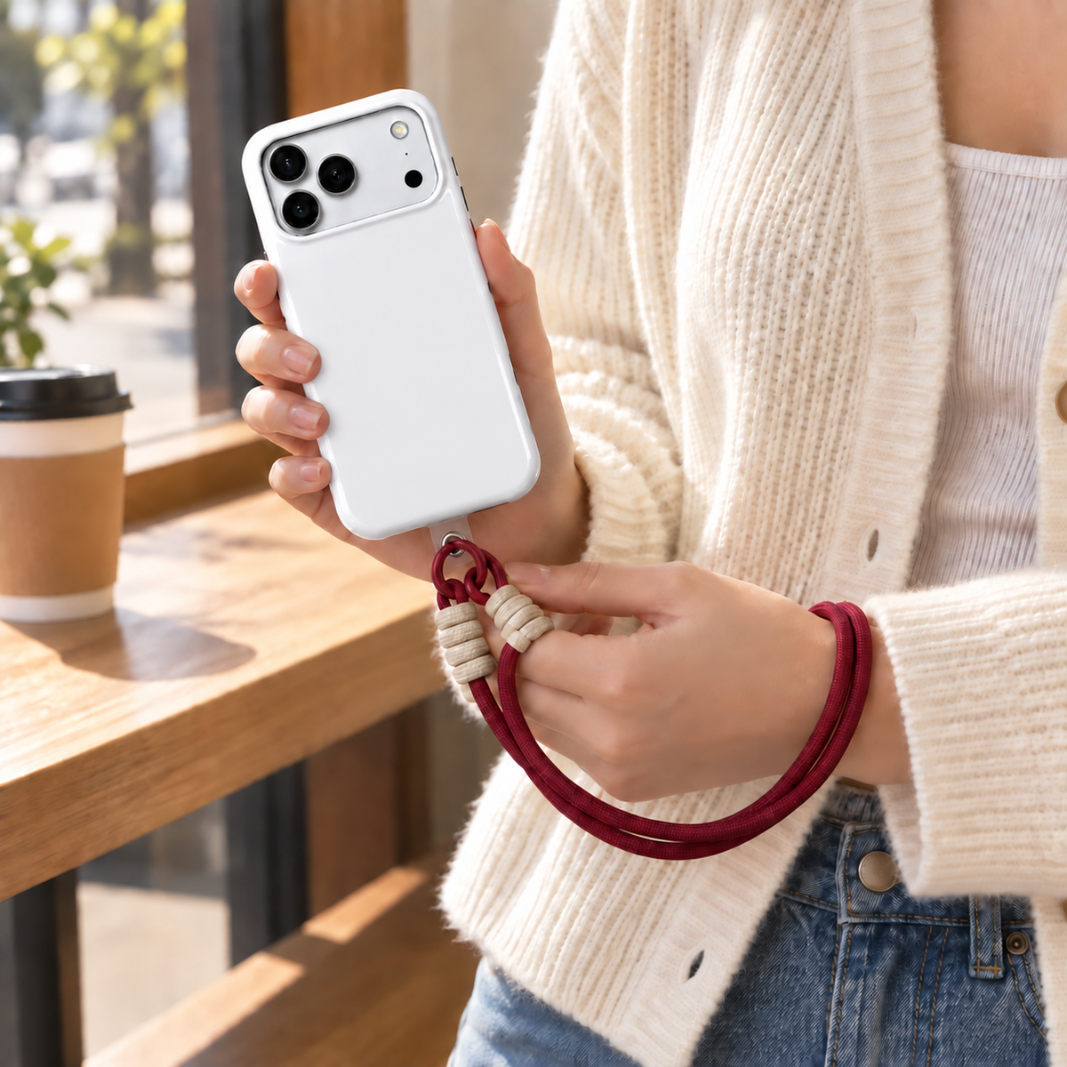 Burgundy Loop | Phone Wrist Strap