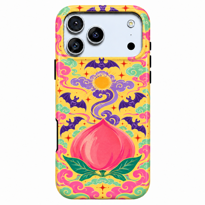 Yellow and purple lotus floral phone case