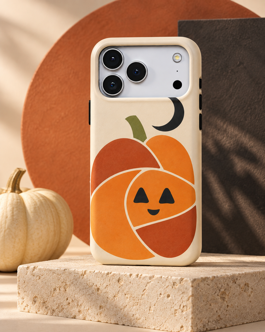Pumpkin Moon | Geometric Jack-o'-Lantern Phone Case