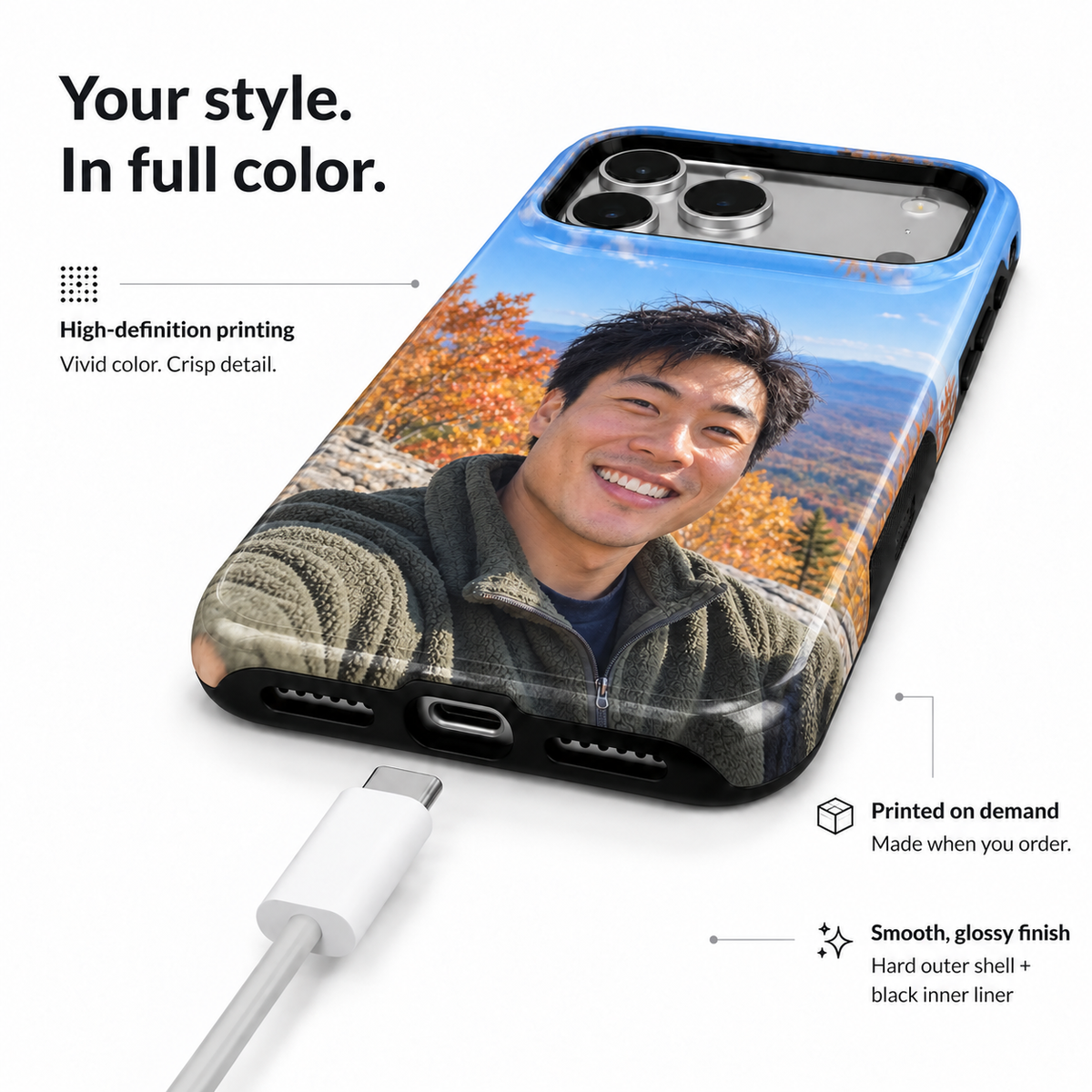 Mountain Trail Portrait A Phone Case