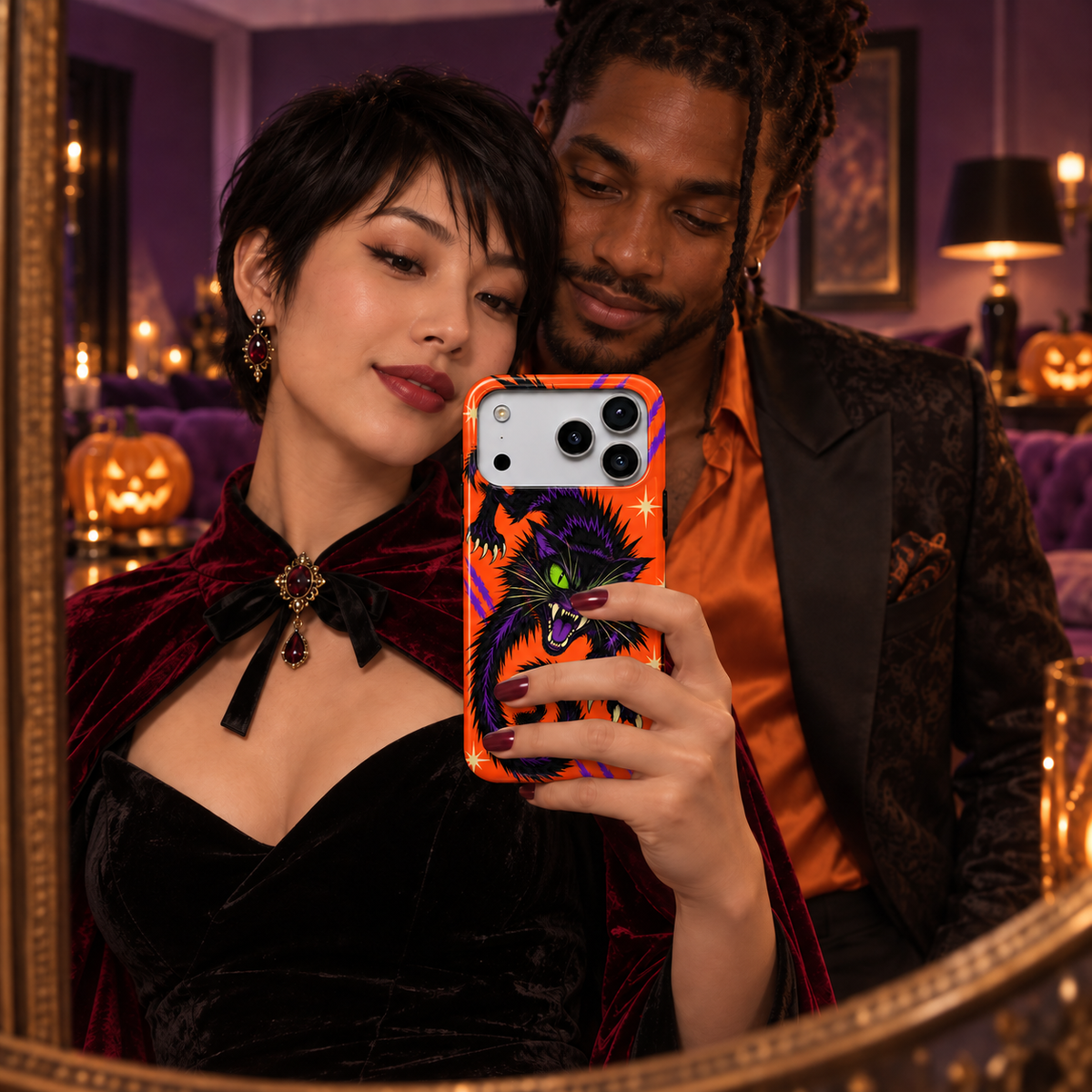 Feral Familiar | Black Cat Halloween Phone Case — view 13