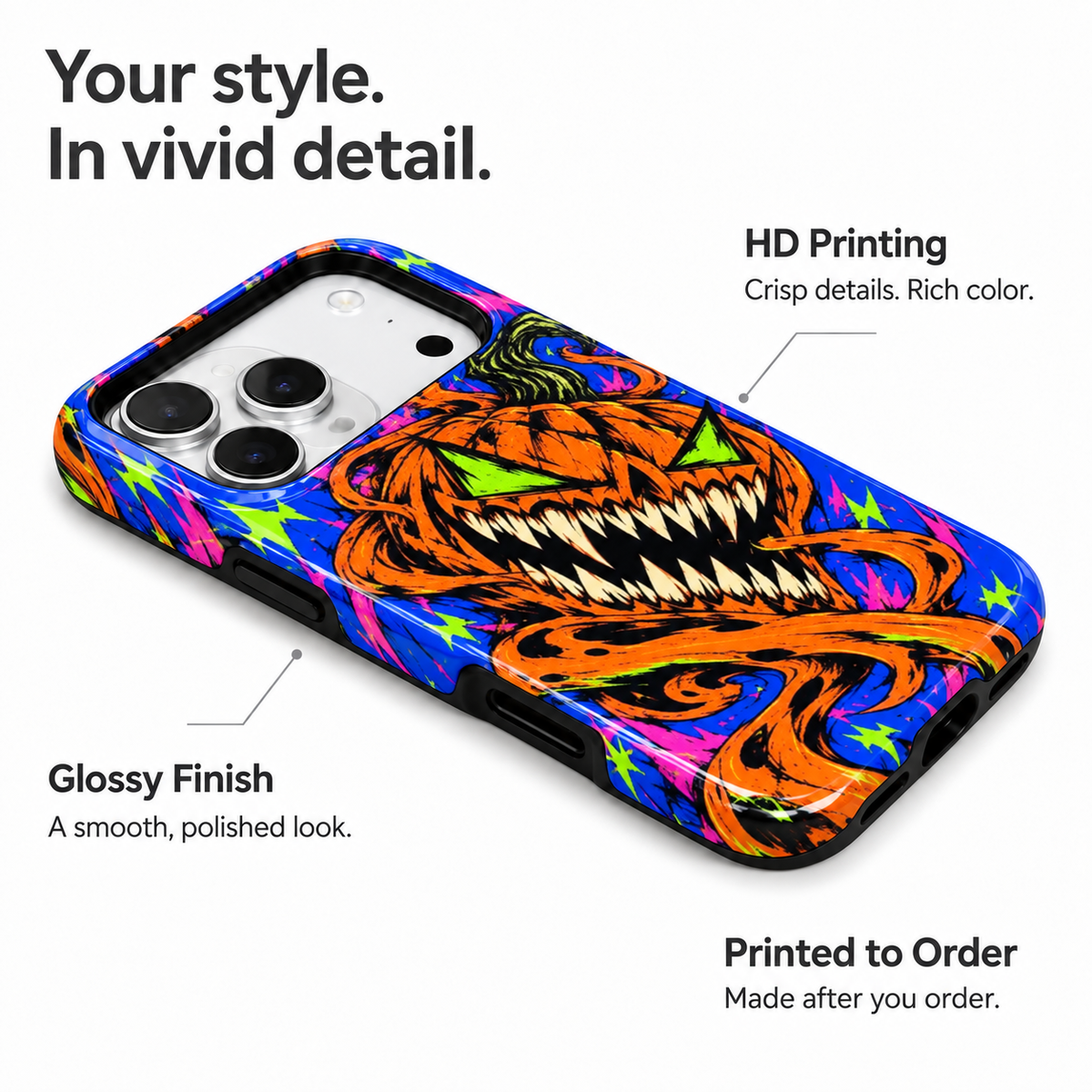 Feral Pumpkin Phone Case — view 7
