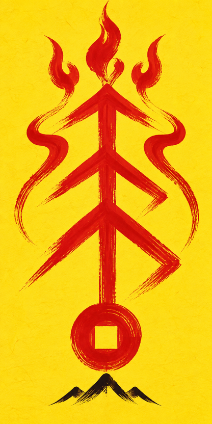 Flamebound Seal | Yellow Talisman Phone Case — view 16