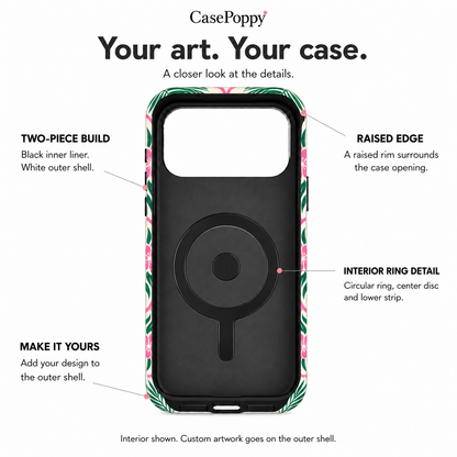 Garden Fortune | Green & Pink Mahjong Phone Case — view 10