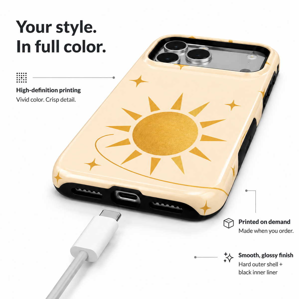 Golden Orbit A Phone Case — view 6