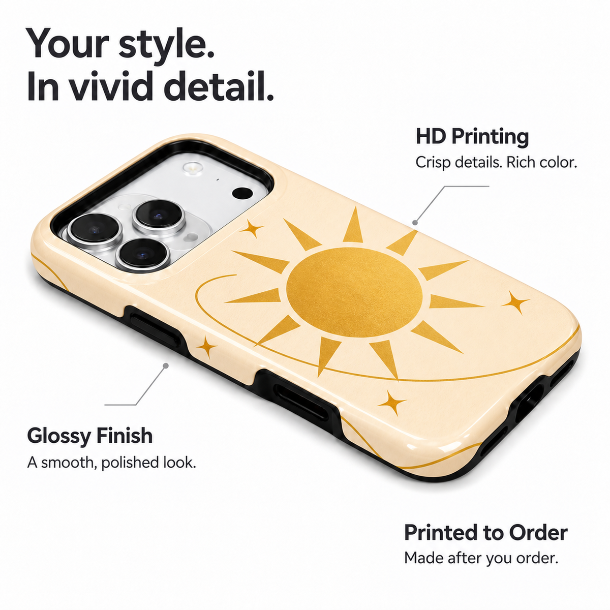 Golden Orbit A Phone Case — view 7
