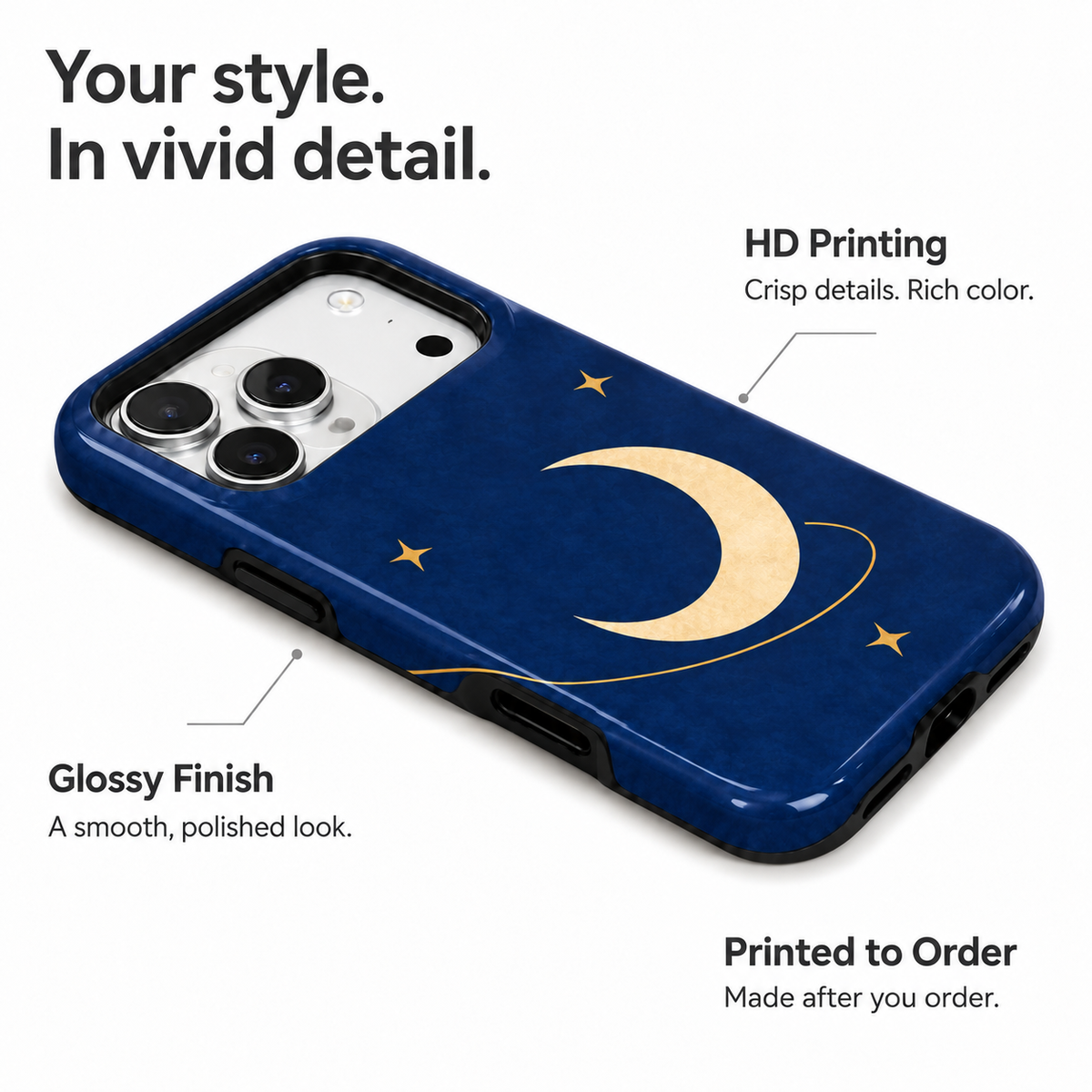Golden Orbit B Phone Case — view 7